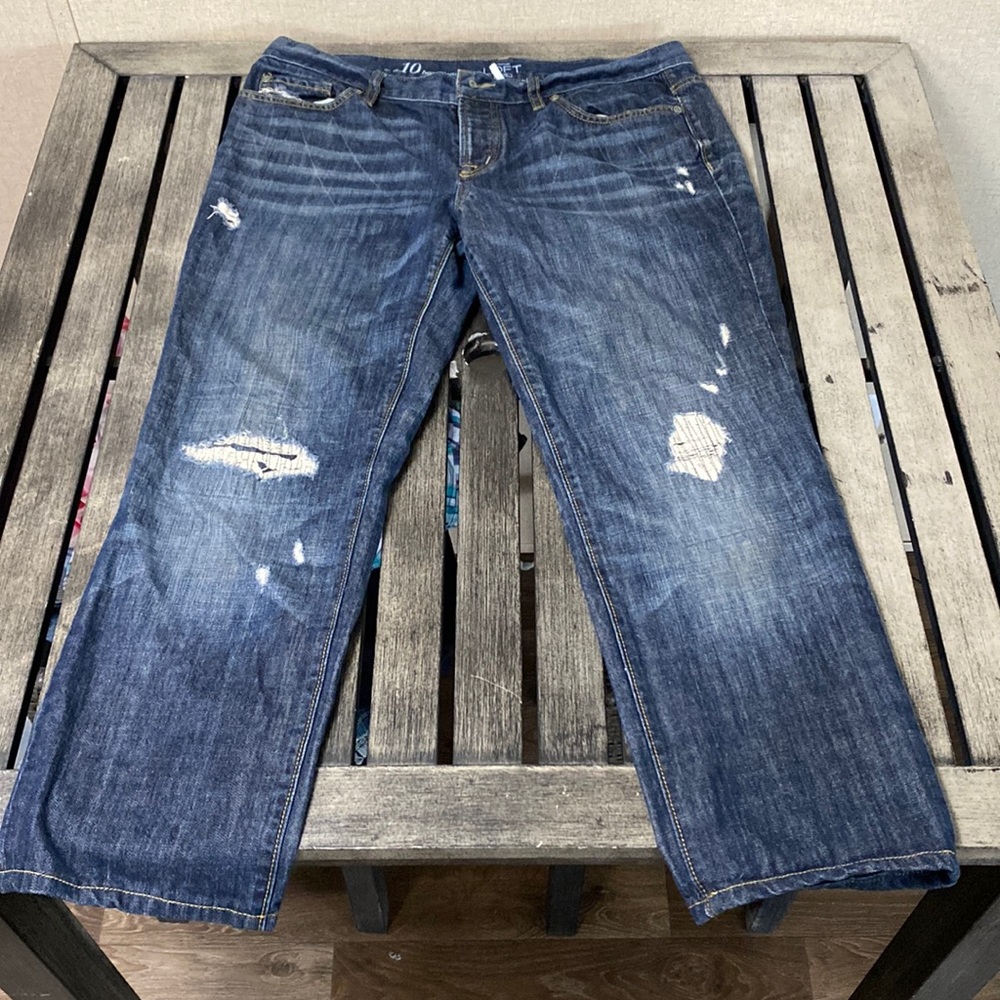 Ann Taylor Button Fly Size 10 Boyfriend Jeans